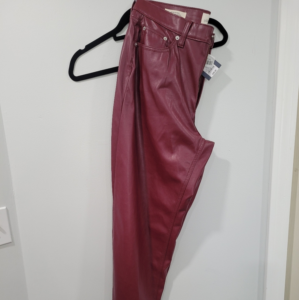 Faux fur wide leg pants